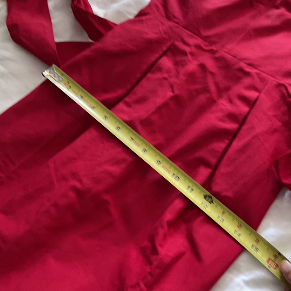 Jcrew RED (not green) Tie-waist strapless dress - Picture 14 of 15